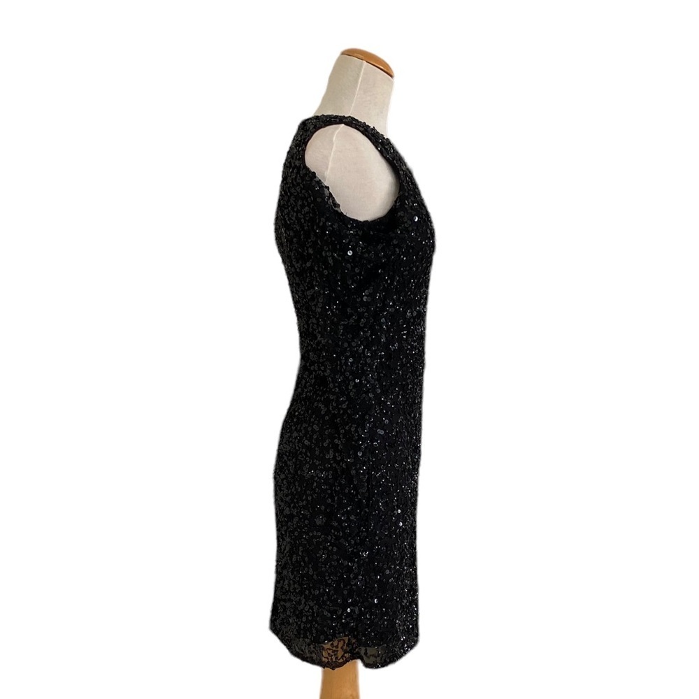 Parker Sequin Mini Dress in Black - Picture 4 of 12